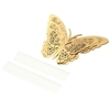 12 teile / satz Lebendige 3D Schmetterling Wandaufkleber Removable Wandaufkleber DIY Kunst Wandtattoos Dekor mit Kleber für Schlafzimmer Hochzeit - Gold