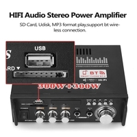 12 V / 220 V Mini 2CH LCD Display HIFI Audio Stereo Leistungsverstärker BT FM Radio Tragbare Car Home 600 Watt Fernbedienung Audio Verstärker