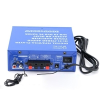 12 V / 220 V Mini-Audio-Leistungsverstärker BT Digitaler Audio-Receiver AMP USB SD-Steckplatz MP3-Player FM-Radio LCD-Display mit Fernbedienung Zweikanal 300 W + 300 W für den Heimgebrauch