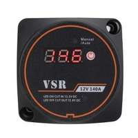 12 V 140A Doppelbatterietrenner Batterietrennregler Manuelle/Auto-Modi VSR-spannungsempfindliches Relais mit Digitalanzeige für ATV UTV Boot RV