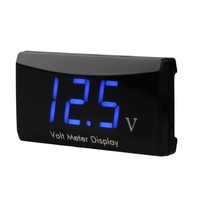 12 V Digital Led-anzeigetafel Meter Voltmeter Auto Motorrad Spannung Volt Manometer Panel Meter für Fahrzeug Automotive (weiß)