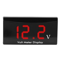 12 V Digital Led-anzeigetafel Meter Voltmeter Auto Motorrad Spannung Volt Manometer Panel Meter für Fahrzeug Automotive (weiß)