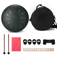 12 Zoll 13 Tone Steel Tongue Drum Hand Pan Drums mit Drumsticks Percussion Musikinstrumenten