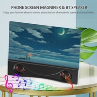12-Zoll-Bildschirmlupe für Mobiltelefone Bluetooth-Lautsprecher Smartphone-Bildschirmverstärker Telefonprojektor Bildschirm Faltbarer Telefonständer Kompatibel mit allen Smartphones