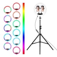 12-Zoll-RGB-LED-Ringlicht Dimmbare Selfie-Kreislampe Füllen Sie das Licht aus
