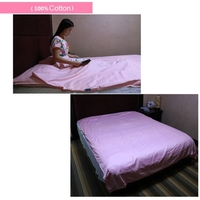 120 * 220cm Outdoor Reise Camping Wandern 100 % Baumwolle gesunde Schlafsack Liner mit Kissenbezug Portable Lightweight Business Reise Hotel