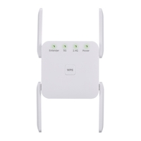 1200 Mbit / s 2, 4 G 5 G Zweifrequenz-WLAN-Repeater WLAN-Extender Wireless Signal Booster Weiß für das Home Office Verwenden Sie den US-Stecker
