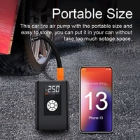 120W 40L/min 2, 5-Zoll-Digitalanzeige-Bildschirm Schnurlose Auto-Luftpumpe Auto-Fahrradreifen-Luftpumpe Tragbare multifunktionale kabellose elektrische Luftpumpe Inflationsbeleuchtung Druckmessung Automatisches Aufladen