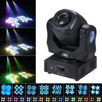 120W LEDs Moving-Heads Bühnenlicht 9 / 15CH 8 Muster und 16 Farben DMX512 Sound-aktivierter Gobos-Scheinwerfer