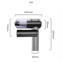 120W/20000Pa Leistungsstarker Handstaubsauger Tragbarer Autostaubsauger Faltbarer kabelloser Staubsauger Haushalts-Haustierhaarreinigung Utility-Staubsauger für die Autoreinigung zu Hause