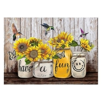 12*16 Zoll Blume DIY 5D Diamant Malerei Kit Vollbohrer Diamant Malerei Sommer Blumenmuster Acryl Strass Mosaik Malerei Handwerk Home Wall Decor Geschenk Rahmenlos