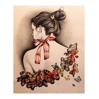 12*16 Zoll DIY 5D Diamant Malerei Kit Vollbohrer Diamant Malerei Frauen Rückansicht Muster Acryl Strass Mosaik Malerei Handwerk Home Wall Decor Geschenk Rahmenlos