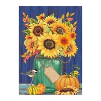 12*16 Zoll Sonnenblume DIY 5D Diamant Malerei Kit Vollbohrer Diamant Malerei Blumenmuster Acryl Strass Mosaik Malerei Handwerk Home Wall Decor Geschenk Rahmenlos