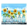 12*16 Zoll Sonnenblume DIY 5D Diamant Malerei Kit Vollbohrer Diamant Malerei Blumenmuster Acryl Strass Mosaik Malerei Handwerk Home Wall Decor Geschenk Rahmenlos