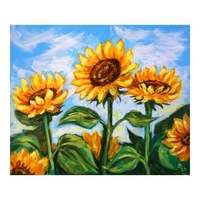 12*16 Zoll Sonnenblume DIY 5D Diamant Malerei Kit Vollbohrer Diamant Malerei Blumenmuster Acryl Strass Mosaik Malerei Handwerk Home Wall Decor Geschenk Rahmenlos