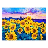 12*16 Zoll Sonnenblume DIY 5D Diamant Malerei Kit Vollbohrer Diamant Malerei Blumenmuster Acryl Strass Mosaik Malerei Handwerk Home Wall Decor Geschenk Rahmenlos