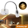 12V Led Leselicht 140LM RV Boot Nachttischlampe Touch Control 360 ° drehbarer Kopf Flexibler Schlauch zum Studieren Lesen Arbeiten Camping