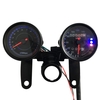 12V Motorrad 13000 U / min Drehzahlmesser km / h Tachometer Doppel-Kilometerzähler mit LED-Hintergrundbeleuchtung Signalleuchten