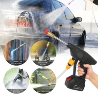 12V tragbare Hochdruckwaschmaschine 15A 30Bar Akku-Waschpistole mit Schaumgenerator-Düse Wasserpumpe Auto Garden Sprayer Handheld Wireless Hochdruckreiniger