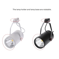12W AC85-265V 1080LM COB Spur Schiene LED-Licht-Scheinwerfer-Lampe einstellbar für Shopping Mall Clothes Store Ausstellungsbüro Verwenden Black