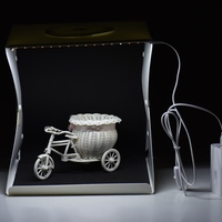 13 * 12, 2 * 11, 8 / 33 * 31 * 30cm Medium faltbare Fotografie Leuchtkasten Studio Softbox Lichtzelt Cube w / Vier Hintergründe für Canon Nikon Sony Digital DSLR-Kamera für iPhone7 / 6 / 6Plus für Samsung LGHTC Smartphone