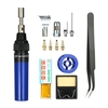 13 in 1 13-teiliges Lötkolben-Kit 26 ml Vollelektronik-Set Stiftschweißwerkzeug Autoreparatur Gaslöten Selbstentzündlicher Brenner im Freien / Blau transparent