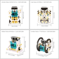 13 in 1 Solar Roboter DIY Kinder Intelligenz Solar Spielzeug Solar handgemachtes Spielzeug Set STEM Wissenschaft Spielzeug Solarenergie Baustein Puzzle