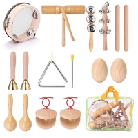 13 Stück Kinder Hand Percussion Instruments Kit Tragbare Kinder Musikaufklärung Musikinstrumenten Set