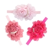 13 Stück Schöne Baby Mädchen Rose Blume Stirnband mit Doppelschichten von Perlen Fotografie Haarband Headwear Zubehör für Kleinkinder