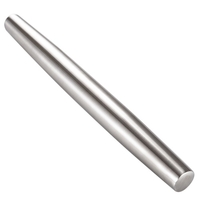 13-Zoll-Nudelholz Glatte Edelstahl-Nudelholz mit konischem Design