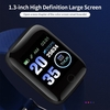 1, 3-Zoll-Touchscreen Smart Armband Sportuhr Wasserdicht Fitness Tracker Blutdruck Herzfrequenz Blut Sauerstoffmonitor Blau