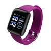 1, 3-Zoll-Touchscreen Smart Armband Sportuhr Wasserdicht Fitness Tracker Blutdruck Herzfrequenz Blut Sauerstoffmonitor Lila