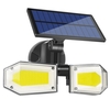 130 COB Solar Doppelkopf-Wandleuchte Bewegungserkennung Haushaltsgarten Outdoor IP65 Wasserdichtes Licht