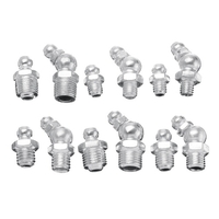 130-tlg. Schmiernippel aus verzinktem Metall Schmiernippel-Fitting-Sortiment-Kits Fitting metrisch imperial BSP UNF M6 M8 M10 45 °