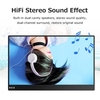 13, 3 zoll Tragbare Monitor IPS Bildschirm 3840*2160 Auflösung mit Integrierte Faltbare Halterung Breite Kompatibilität Silber EU Stecker