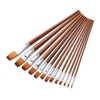 13pcs Professional Art Paint Brushes Set Langer Holzgriff Nylon Haarpinsel für Acrylöl Aquarell Gouache Gesichtsbemalung Zeichnung Kunstzubehör
