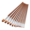 13pcs Professional Art Paint Brushes Set Langer Holzgriff Nylon Haarpinsel für Acrylöl Aquarell Gouache Gesichtsbemalung Zeichnung Kunstzubehör