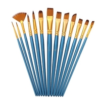 13pcs Professionelle Pinsel Set Nylonhaar Holzgriff Künstlerpinsel für Kinder Erwachsene Anfänger für Acrylöl Aquarell Gouache Nagel Körper Gesicht Detail Miniaturkunst Handwerk Zeichnung Malerei