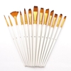 13pcs Professionelle Pinsel Set Nylonhaar Holzgriff Künstlerpinsel für Kinder Erwachsene Anfänger für Acrylöl Aquarell Gouache Nagel Körper Gesicht Detail Miniaturkunst Handwerk Zeichnung Malerei