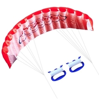 1, 4 m bunter Doppelflugschnur Wing Kite Stunt Power Kite Soft Giant Flying Kite Sports Beach Kite