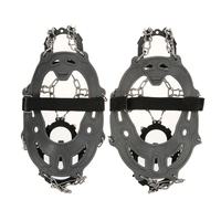 14 Zähne Manganstahl Steigeisen Nylonband rutschfeste Schuhe Cover Outdoor Ski Eis-Schnee-Gerät Wandern