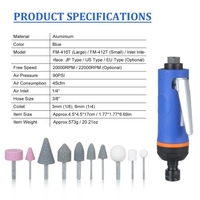 1/4 Zoll High Speed Air Grinder 20000RPM Mini Air Die Grinder Kit Pneumatische Werkzeuge Set Polierschleifer Poliermaschine Graviermühle Luftmühle