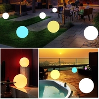 14-Zoll-LED-Bälle Wasserdichte LED-Glühkugel-schwimmende Pool-Lichter Aufblasbare Solar- und USB-betriebene