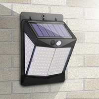 140LED solarbetriebene Wandleuchte PIR-Bewegungsmelderleuchten