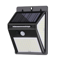 140leds solarbetriebene Wandleuchte Beleuchtungssensor und PIR-Bewegungsmelder steuern drei Seiten Wandleuchte