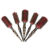 14mm Rundbürste Natürlicher Borstenrollenkamm mit rutschfester Holzgriff Aluminium Runder Kamm für Haarstyling