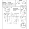 14VCD 20A Nebelscheinwerfer Druckknopfschalter EIN-AUS Wippschalter LED-Anzeige Rot & Gelb mit Kabelbuchsenstecker