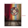 1.5 * 2m / 4, 9 * 6.5FT Fotografie Hintergrund Computer ausgedruckt Roman Clock buntes Muster für Kinder Jugendliche Baby Neugeborenes Haustier-Foto-Studio-Portrait Shooting