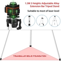 1, 5 m 3 Höhen verstellbarer Stativständer aus Alu-Verlängerungsstange für Laserniveau mit Tragetasche