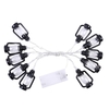 1, 5 Meter 10 LEDs Lichterkettenlicht 2 * AA B-attery Powered Cell Opertaed Flexibel Biegbar Faltbares Design Warmweiß für Home Party (Warmweiß)